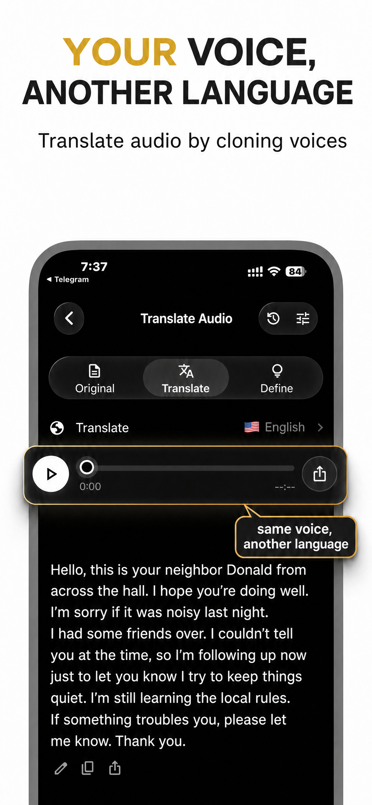 VocaLingo App Interface