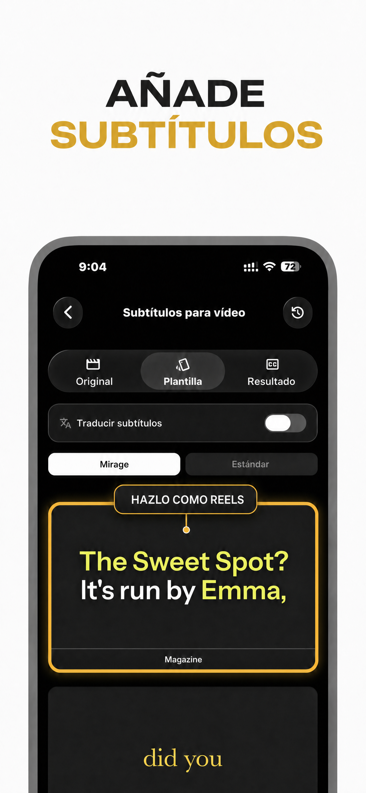 Interfaz de la app VocaLingo
