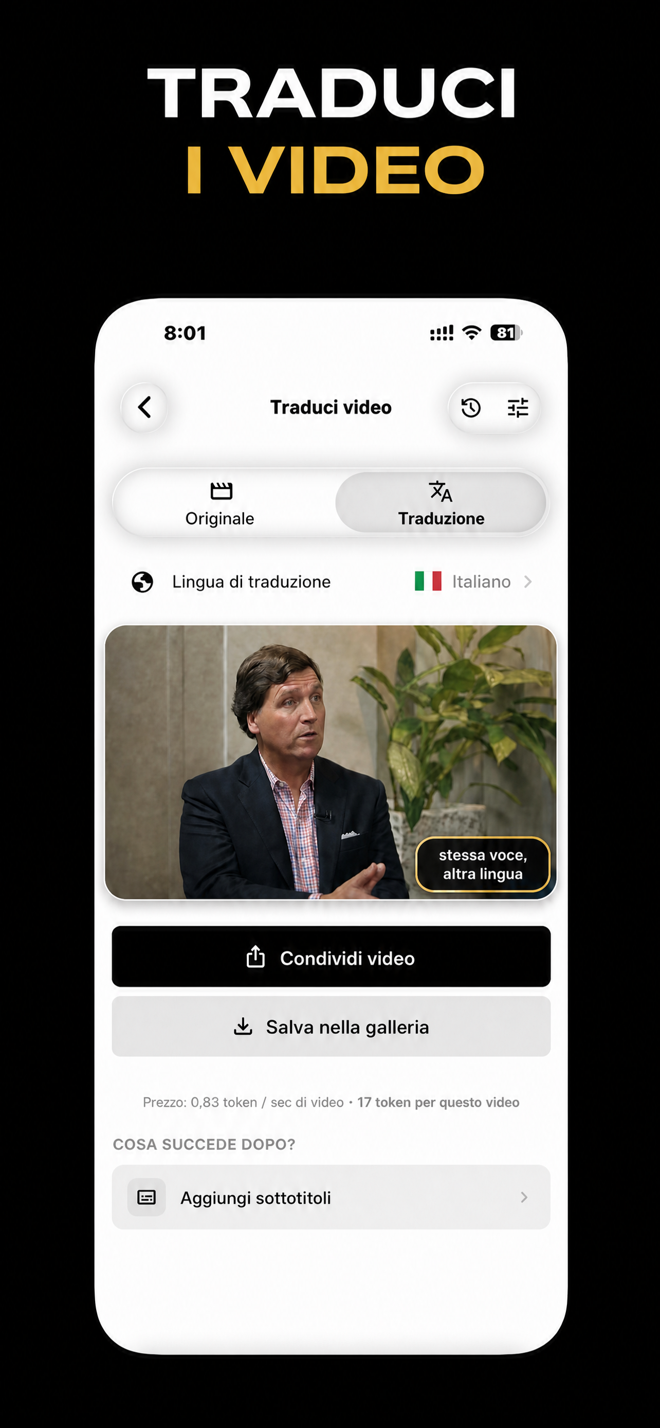 Interfaccia app VocaLingo