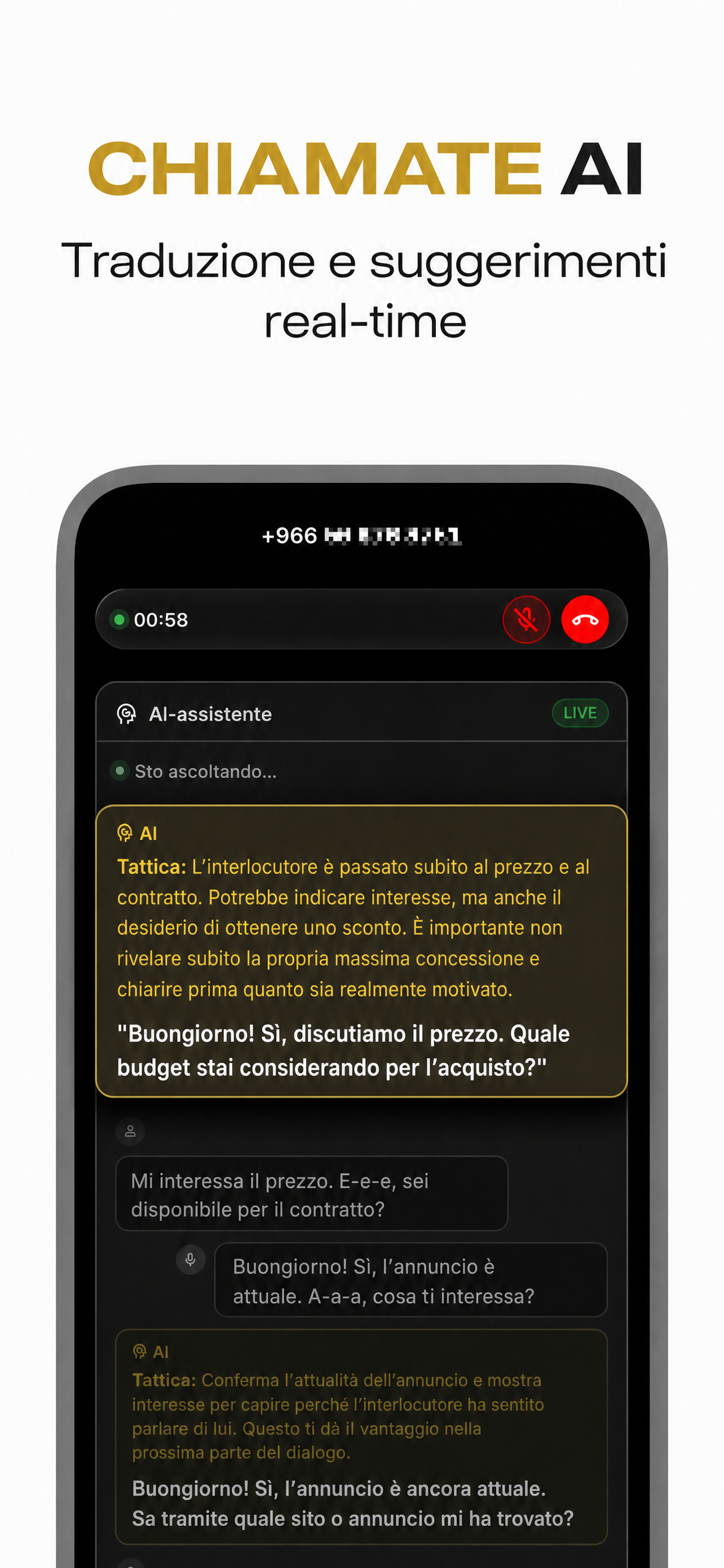 Interfaccia app VocaLingo