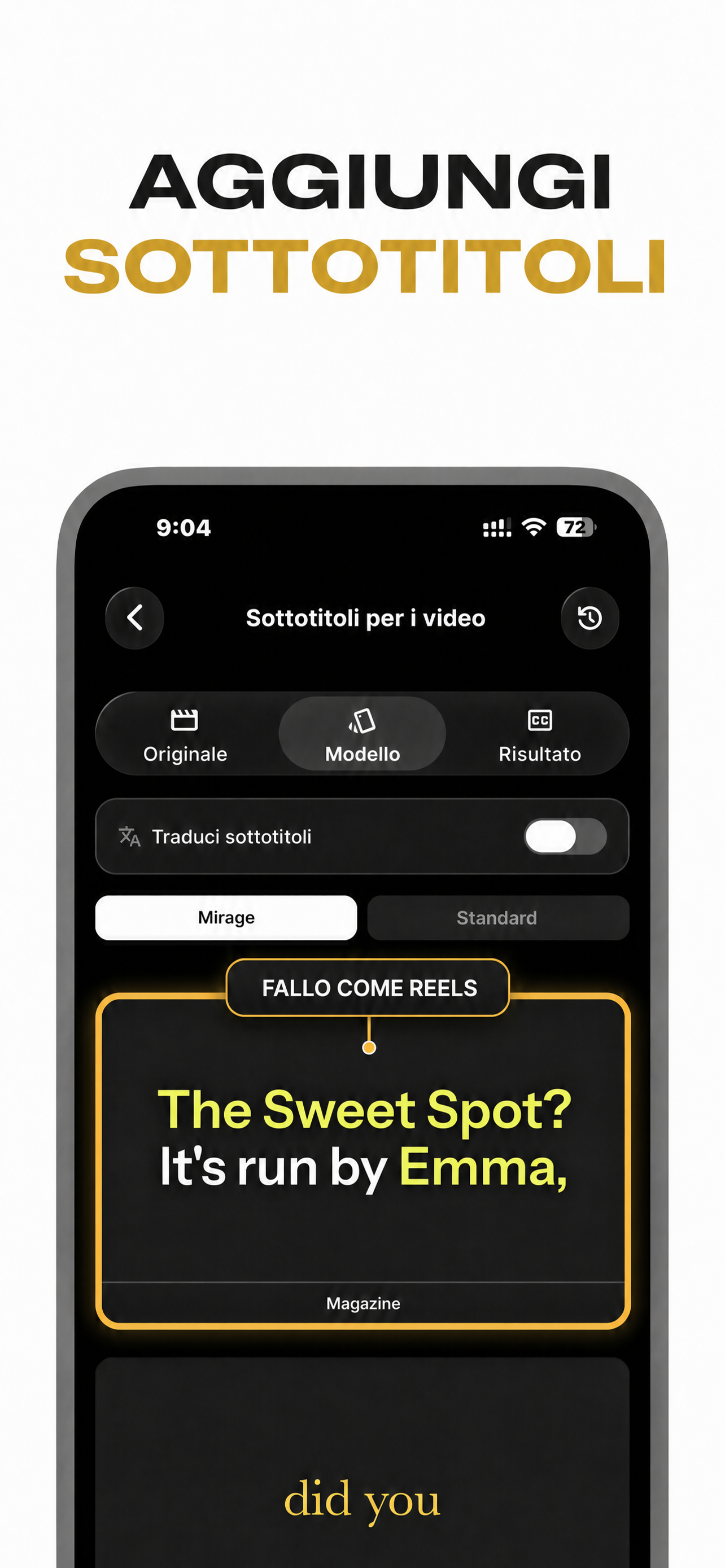 Interfaccia app VocaLingo