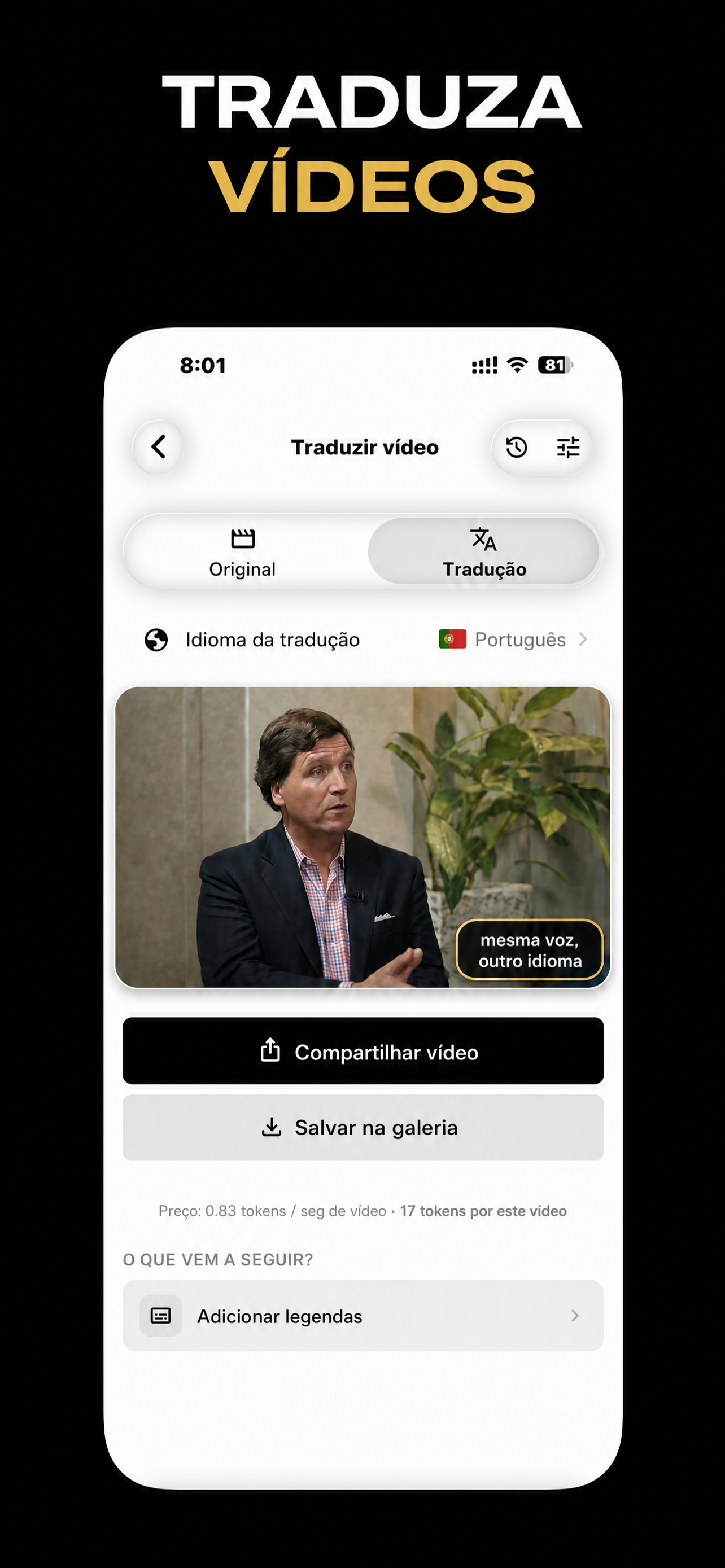 Interface do App VocaLingo