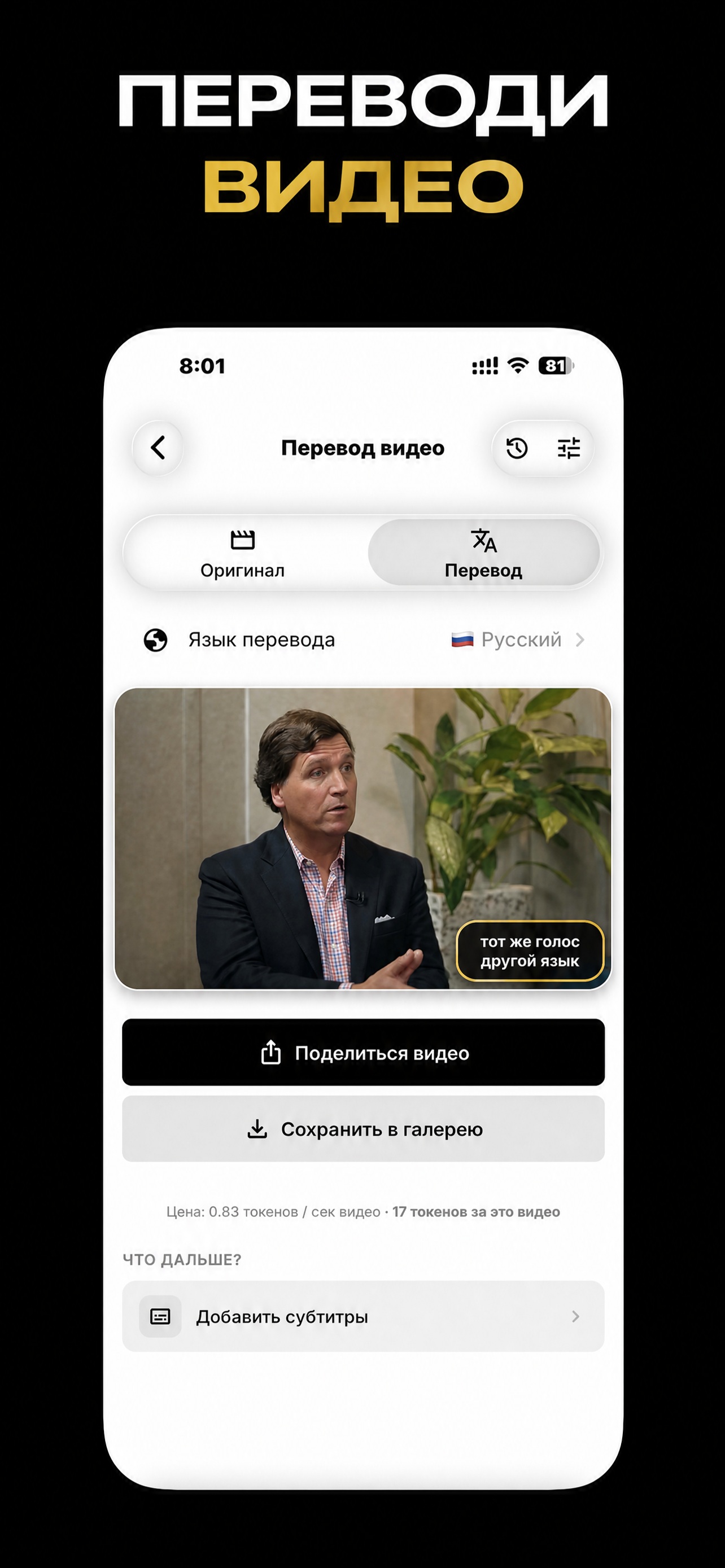 Интерфейс приложения VocaLingo
