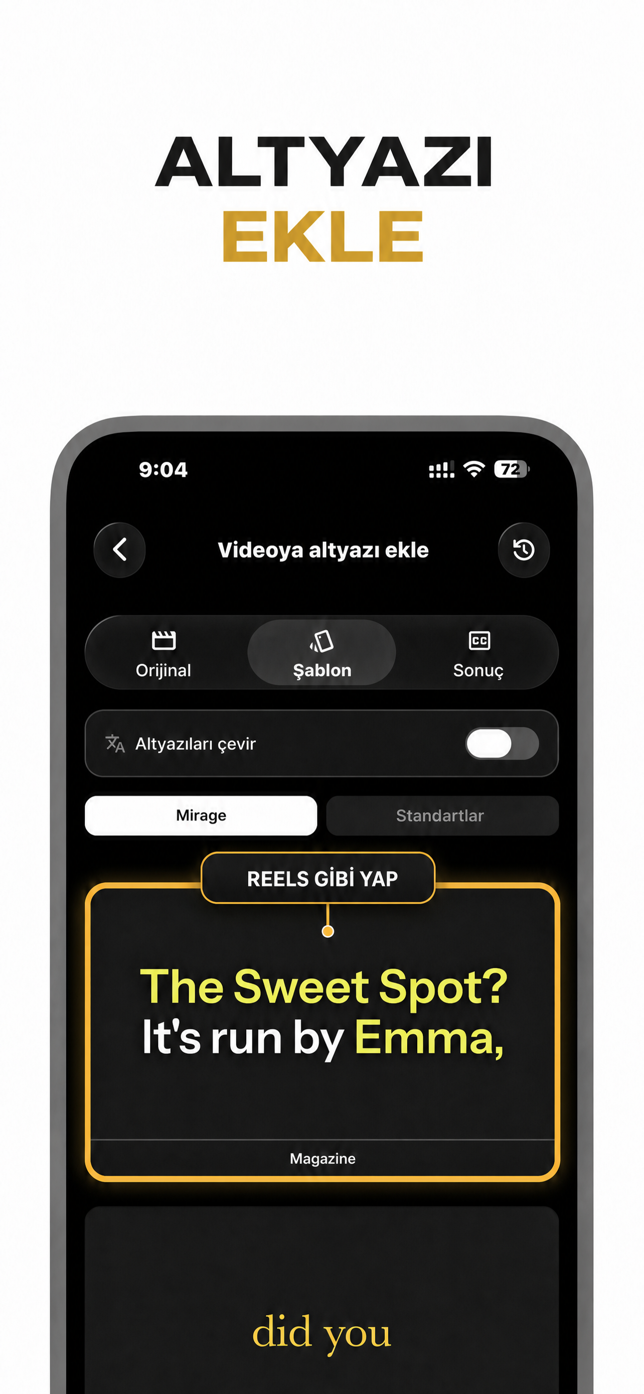 VocaLingo Uygulama Arayüzü