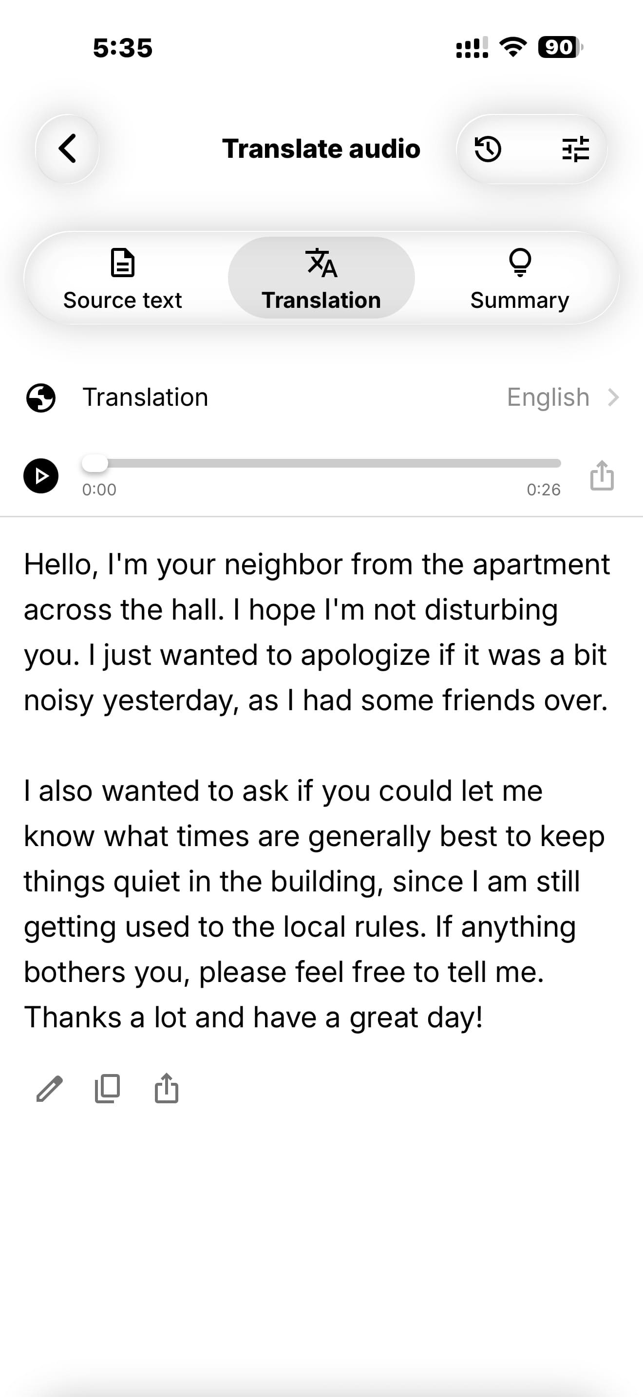 VocaLingo Uygulama Arayüzü